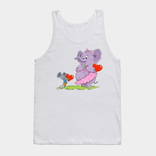 Mouse and Elephant love Tank Top